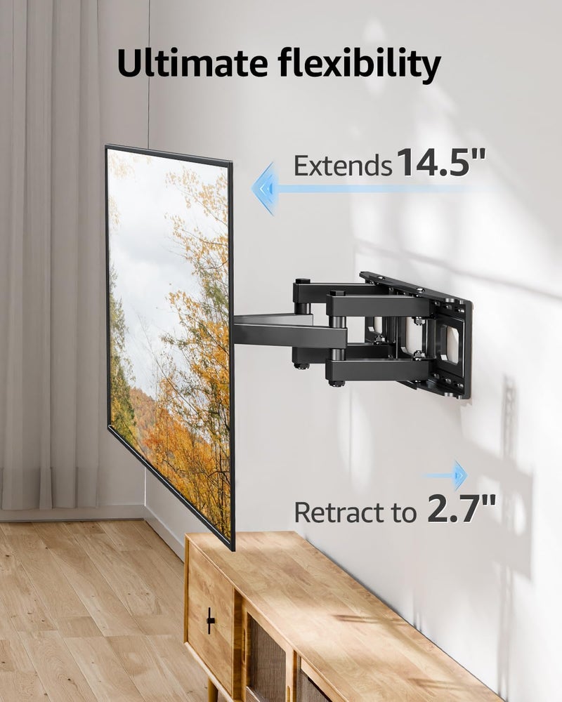 MOUNTUP EconoMe TV Wall Mount for Most 32-65 inch Flat Screen/LED/4K TVs, TV Mount with Swivel and Tilt Articulating Dual Arms, Full Motion Wall Mount up to 16” Stud, Max VESA 400X400mm, up to 99lbs - Image 4